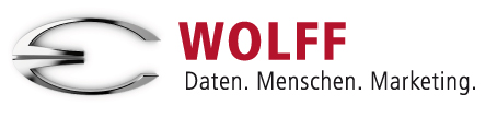 Logo: WOLFF Daten. Menschen. Marketing. GmbH